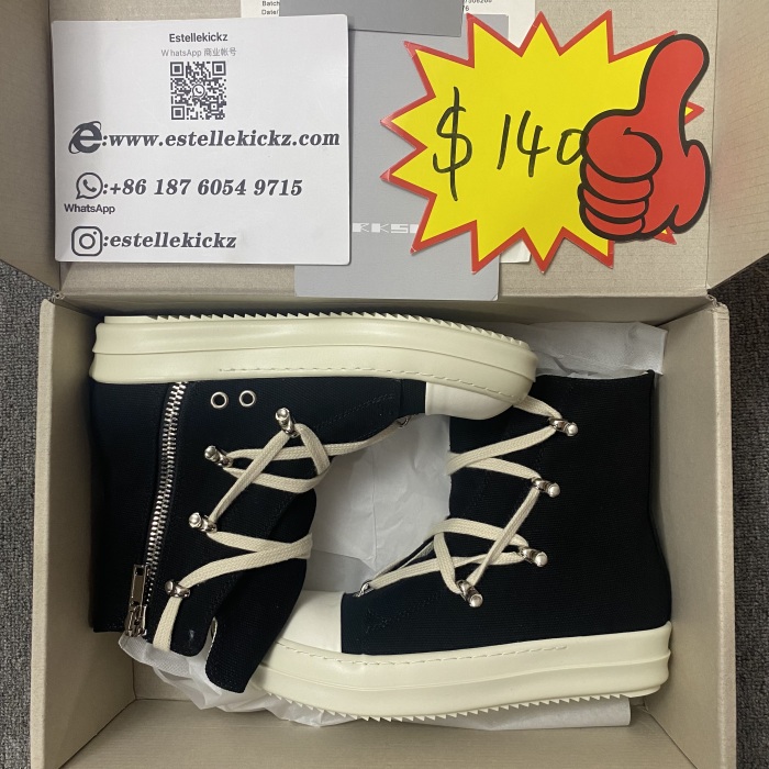 Men Women R*ick O*wens Top Sneaker