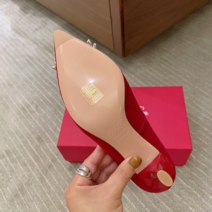 Women  R*oger V*ivier Top Sandals