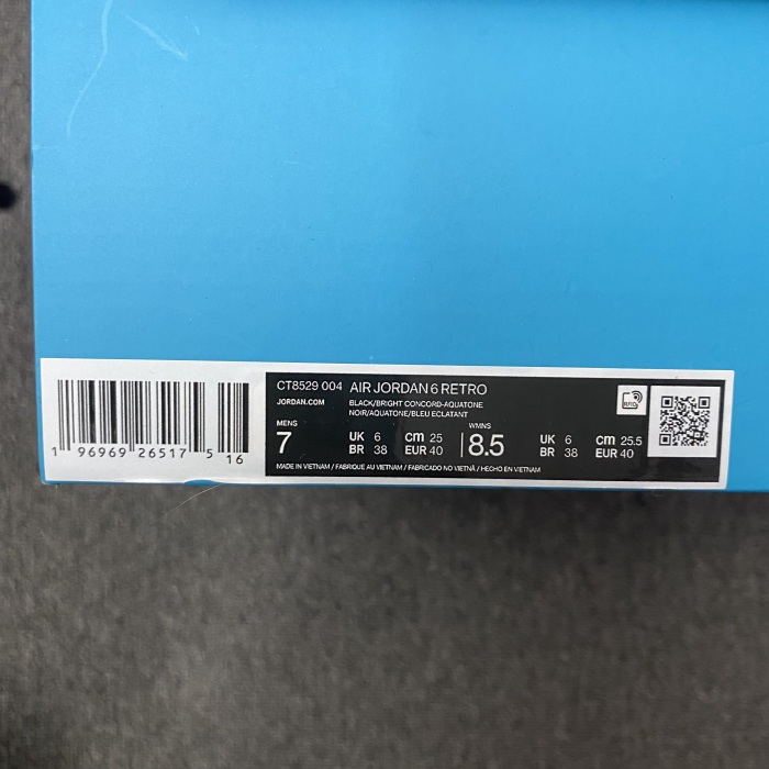 Air Jordan 6 ‘Aqua’ CT8529-004