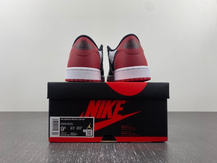 Air Jordan 1 Low OG “Black Toe”  CZ0790-106