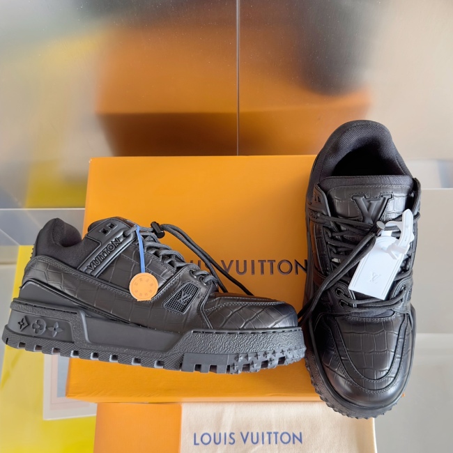Men Women L*ouis V*uitton Top Quality Sneakers  3.5CM