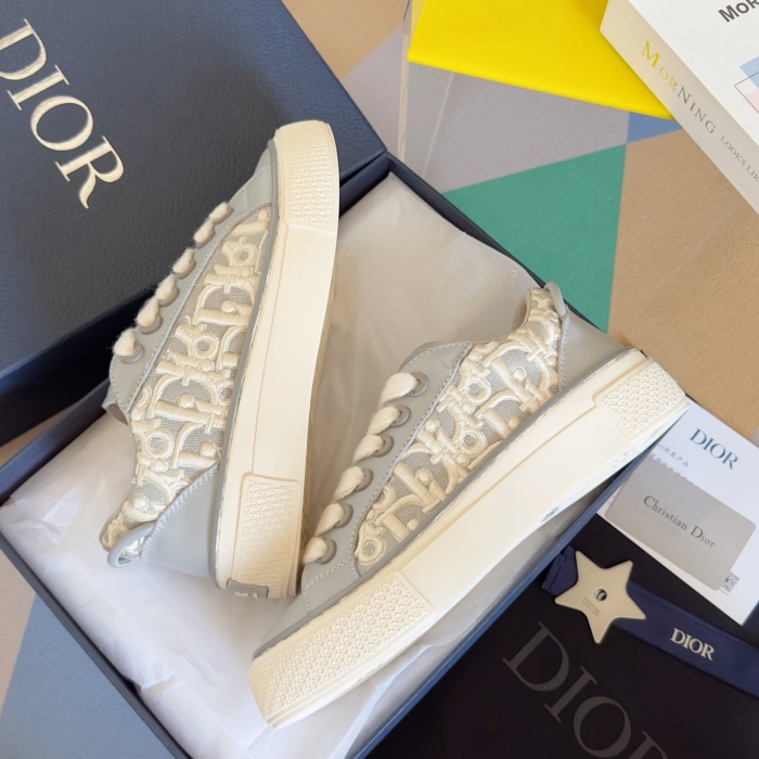 Men Women D*ior x D*enim T*ears Top Quality Sneakers  4CM