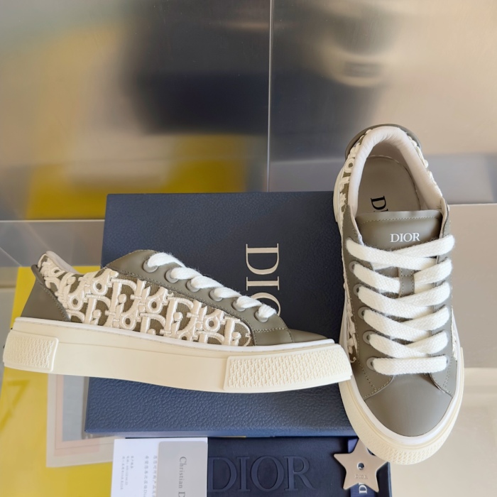 Men Women D*ior x D*enim T*ears Top Quality Sneakers  4CM