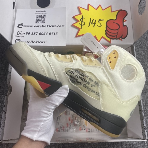 O*FF-W*HITE x Air Jordan 5 “Sail” DH8565-100