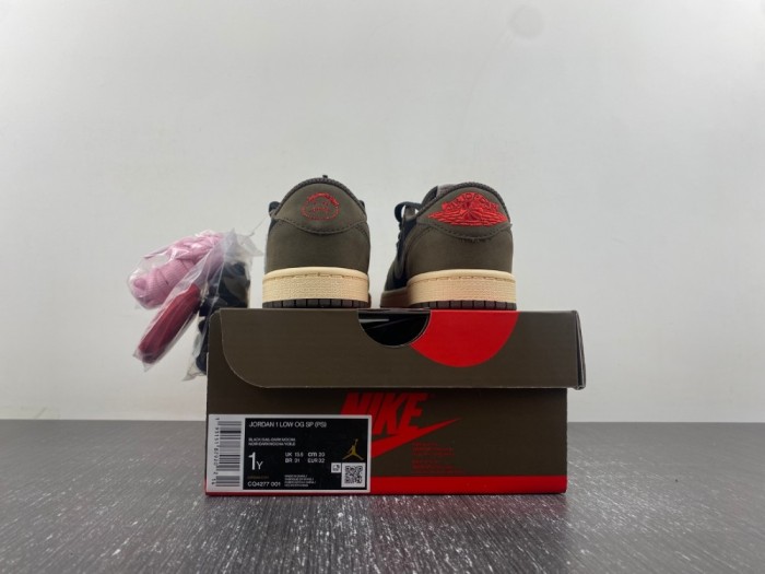 Kids T*ravis S*cott x Air Jordan 1  LOW 'MOCHA' CQ4277-001