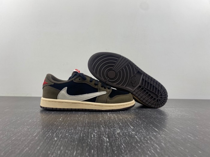 Kids T*ravis S*cott x Air Jordan 1  LOW 'MOCHA' CQ4277-001