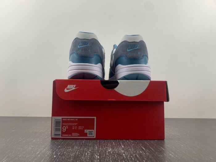 N*ike  A*ir M*ax 1 Noise Aqua and Cool Grey  FB9660 001