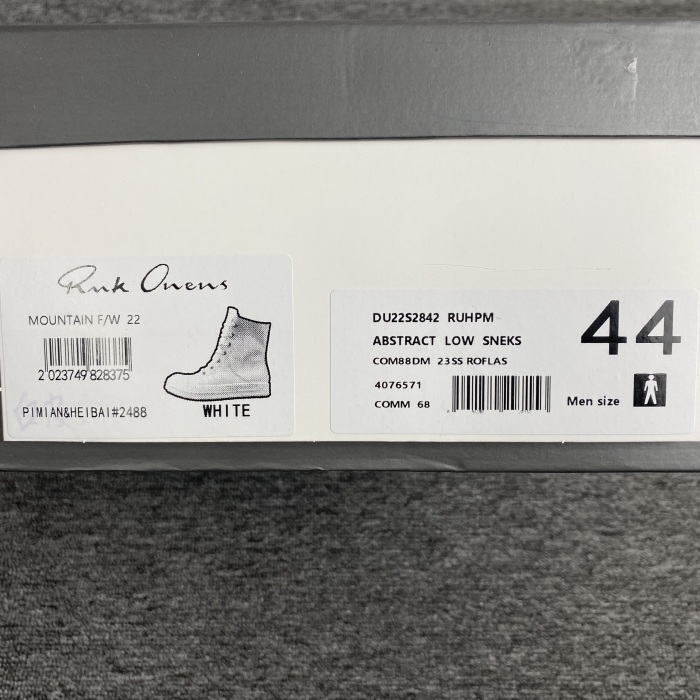 Men Women R*ick O*wens Top Sneaker