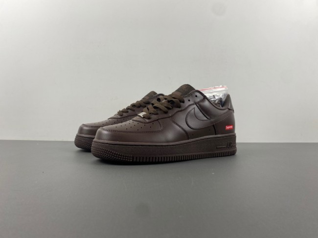 S*upreme x N*ike A*ir F*orce 1 Low “Baroque Brown” CU9225-200