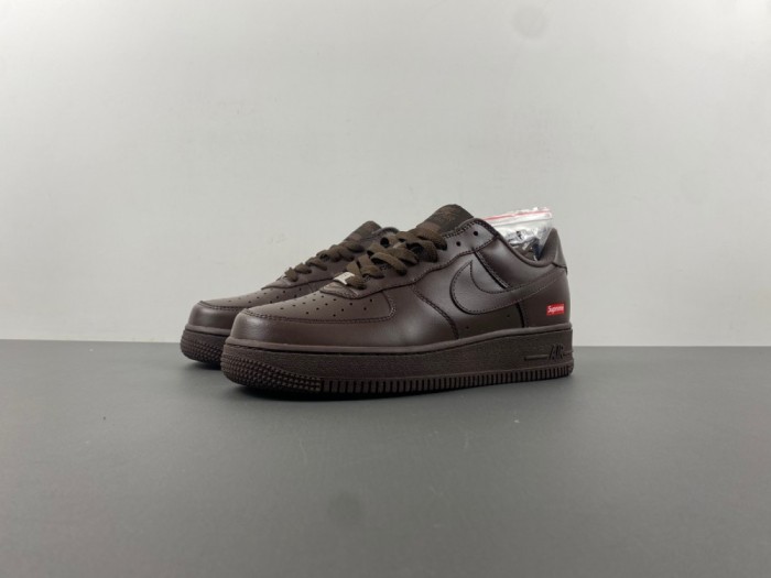 S*upreme x N*ike A*ir F*orce 1 Low “Baroque Brown” CU9225-200