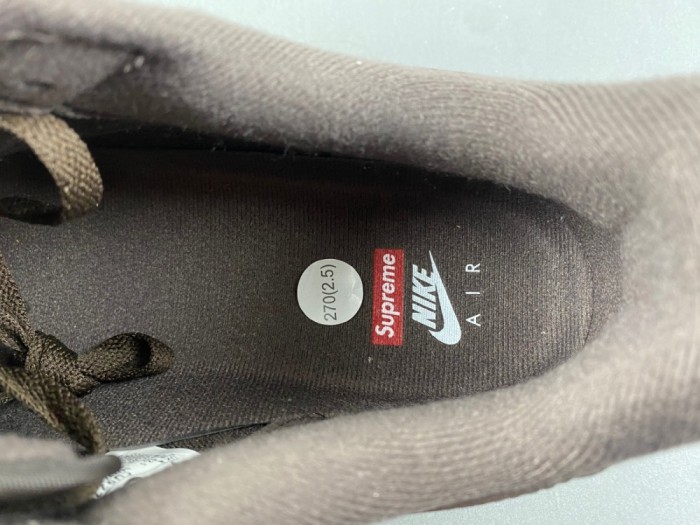 S*upreme x N*ike A*ir F*orce 1 Low “Baroque Brown” CU9225-200