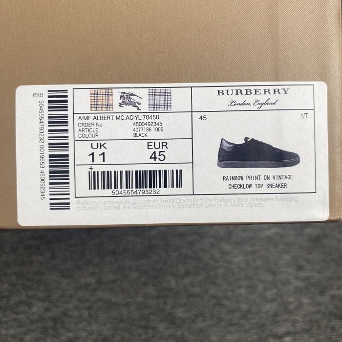 Men  B*urberry Top Sneaker