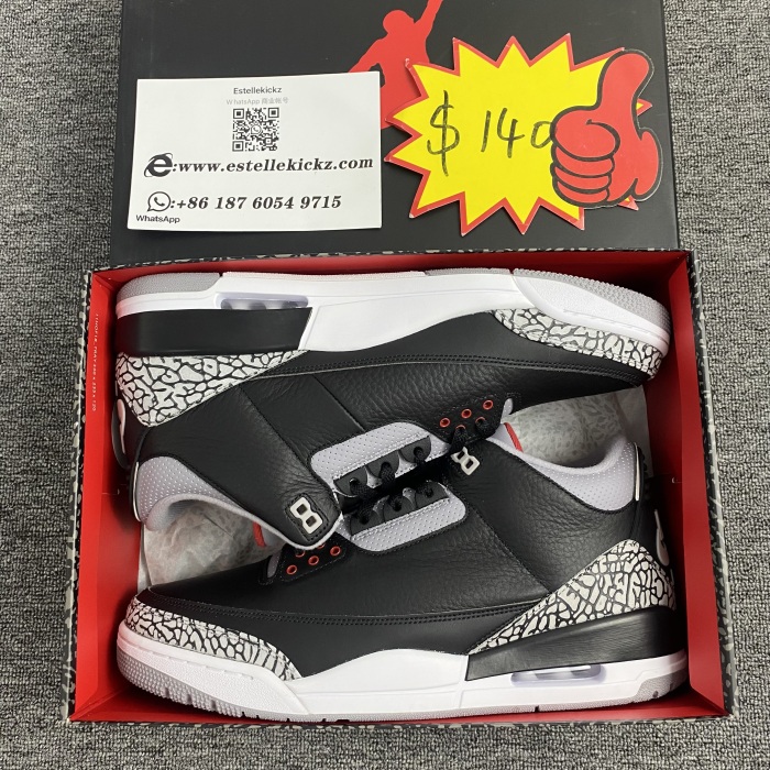 Air Jordan 3 Retro Black Cement 854262-001