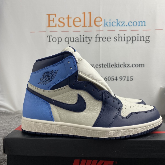 Air Jordan 1 Retro High Obsidian UNC 555088-140