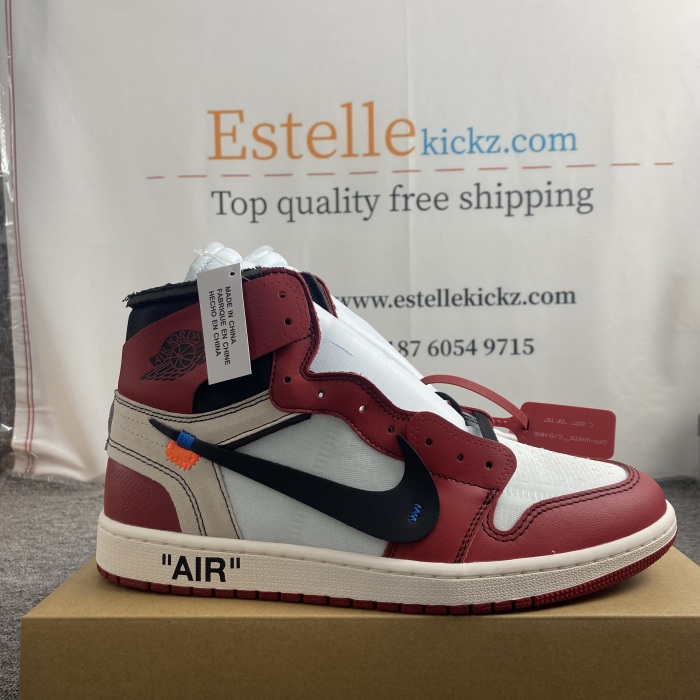 O*FF W*HITE x Air Jordan 1 Retro High AA3834 101