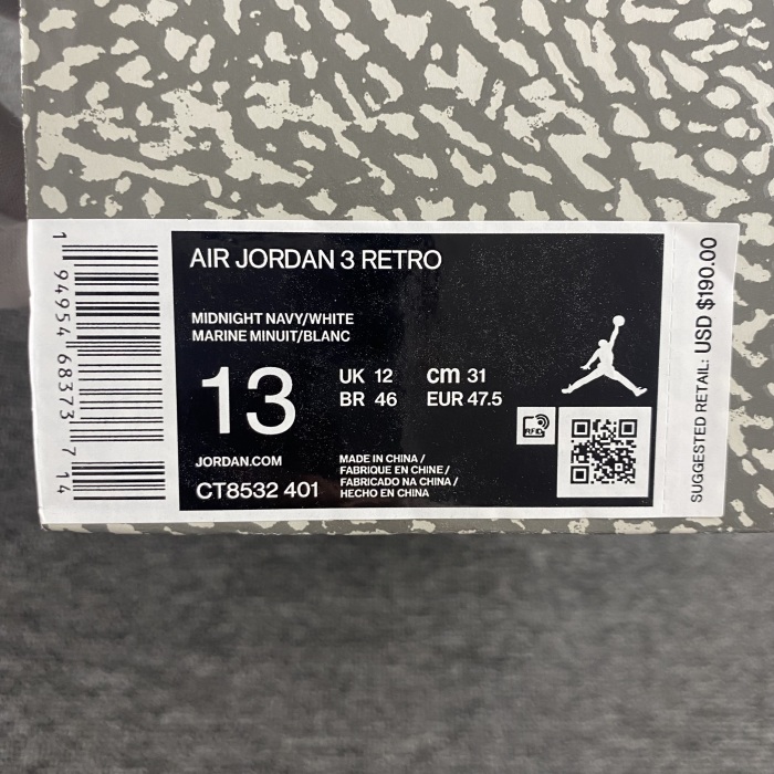 Air Jordan 3 “Midnight Navy” CT8532-401