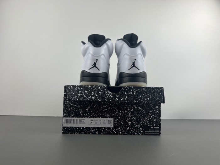 Air Jordan 5 Retro  White and Black   DD0587-110
