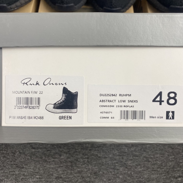 Men Women R*ick O*wens Top Sneaker
