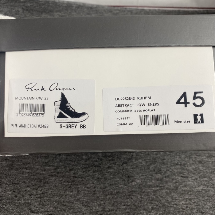 Men Women R*ick O*wens Top Sneaker