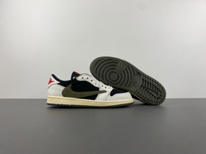 Kids T*ravis S*cott x J*ordan 1 Retro Low OG SP PS 'Olive'  DZ5909-106