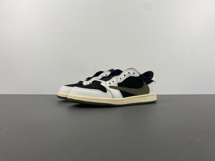 Kids T*ravis S*cott x J*ordan 1 Retro Low OG SP PS 'Olive'  DZ5909-106
