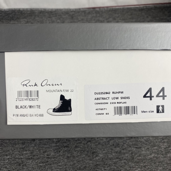 Men Women R*ick O*wens Top Sneaker