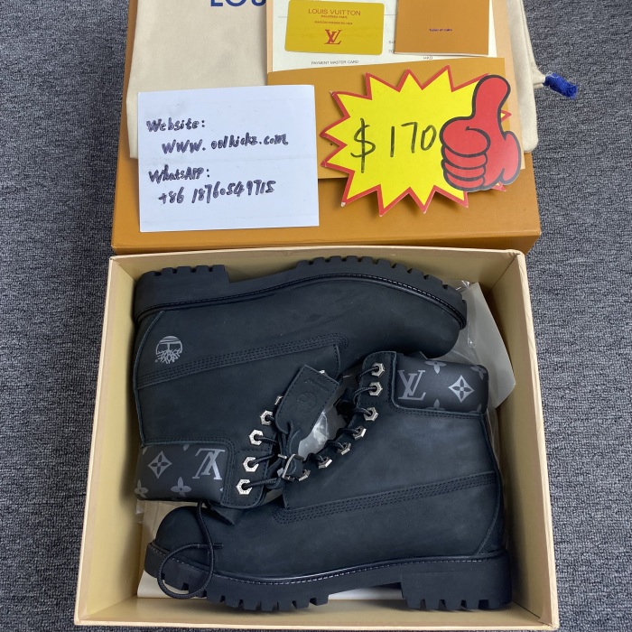 Men Women L*ouis V*uitton x T*imberland  Top Sneakers