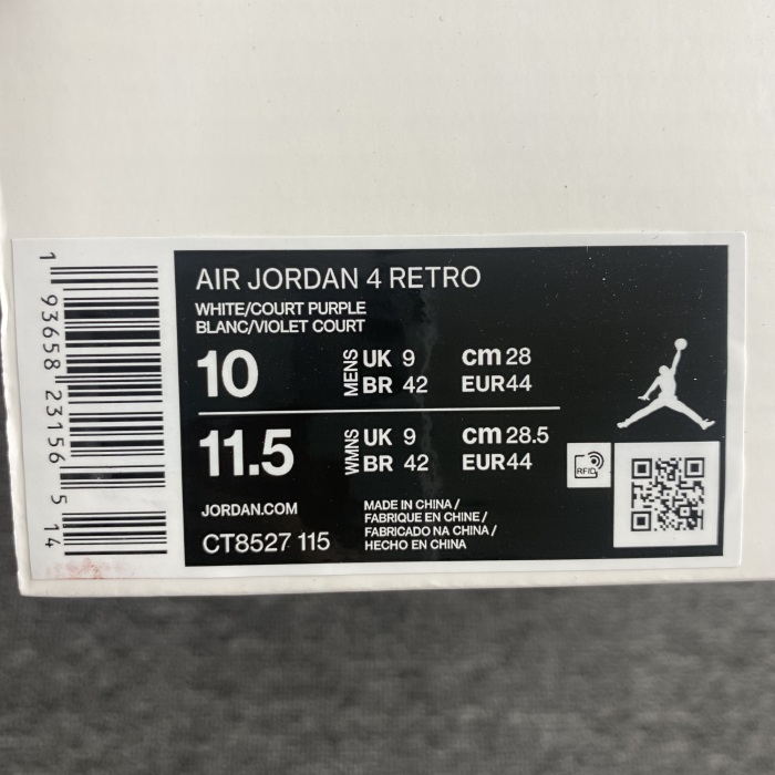 Air Jordan 4 Retro Metallic Purple (GS) CT8527-115