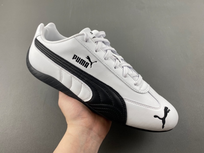 P*uma  Speedcat Leather   'White Black' 401603-02