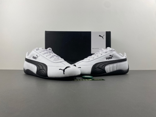 P*uma  Speedcat Leather   'White Black' 401603-02