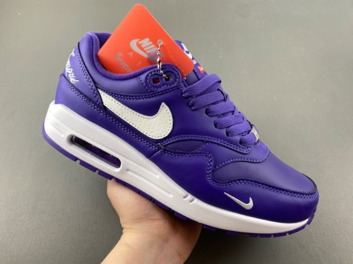 S*upreme x N*ike A*ir M*ax 1 '“Varsity Purple” HF8813-500