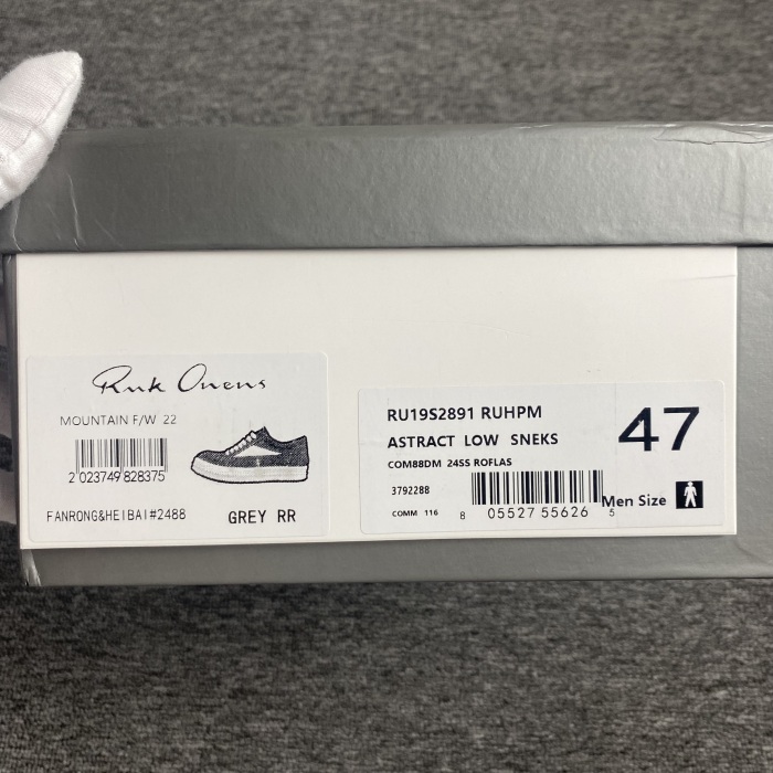 Men Women R*ick O*wens Top Sneaker