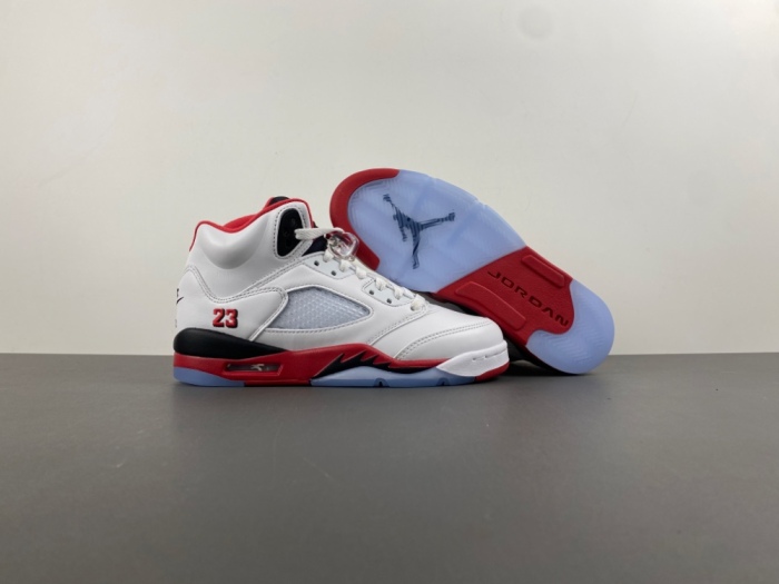 Women Air Jordan 5 “Fire Red Black Tongue” HQ7980-101