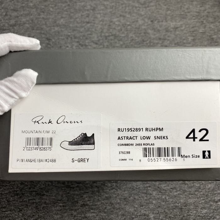 Men Women R*ick O*wens Top Sneaker