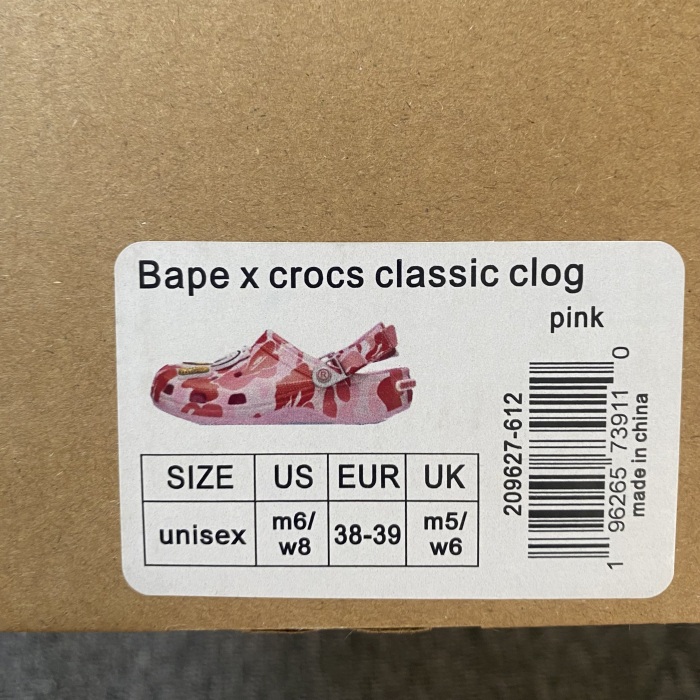 Men Women B*ape x Crocs Classic Clog