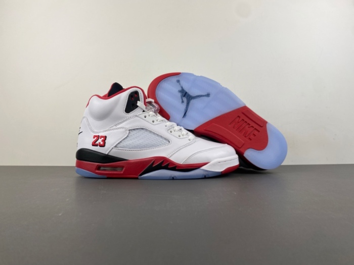 Air Jordan 5 “Fire Red Black Tongue HQ7978-101