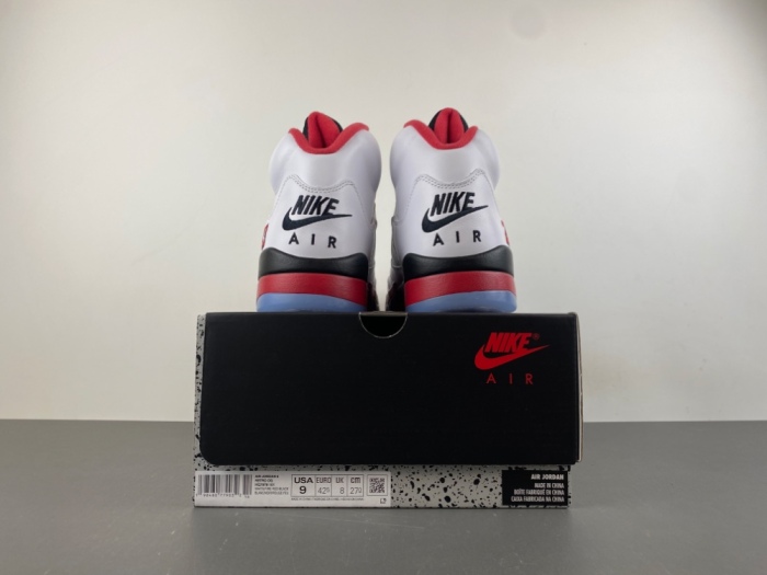 Air Jordan 5 “Fire Red Black Tongue HQ7978-101