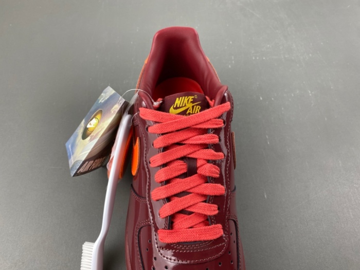 N*ike  A*ir F*orce 1  Low 'Patent Leather Dark Team Red'  IO4489-601