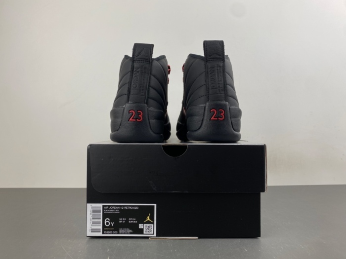Women A*ir Jor*dan 12  Retro GS  Bloodline  153265 003