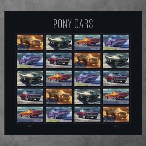 Pony Cars 2022, 5 sheet of 20, 100 pcs