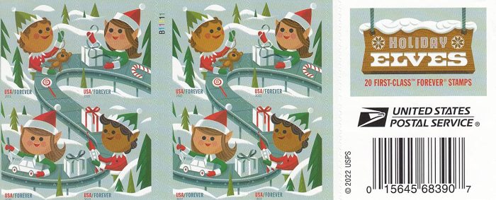 2022 Holiday Elves  5 sheets 100pcs