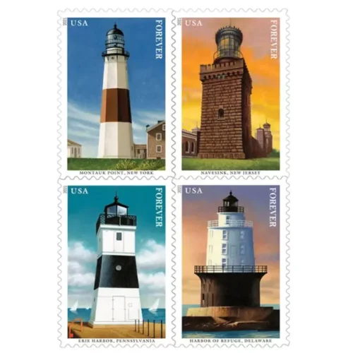 Mid Atlantic Lighthouses 2021, 5 sheet of 20, 100 pcs
