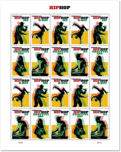 Hip Hop Celebrating 2020, 5 sheet of 20, 100 pcs