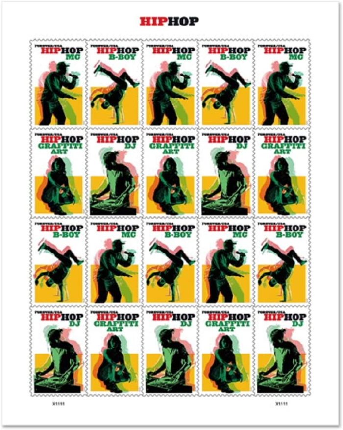 Hip Hop Celebrating 2020, 5 sheet of 20, 100 pcs
