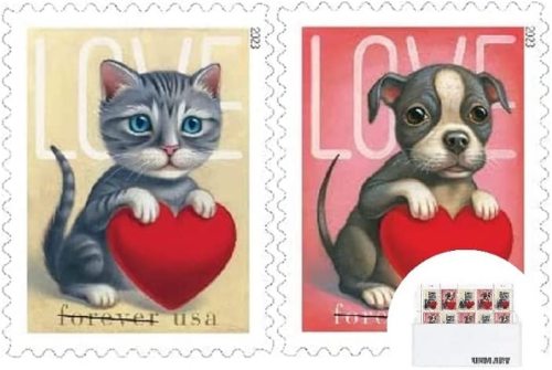 Love puppy 2023, 5 sheet of 20, 100 pcs
