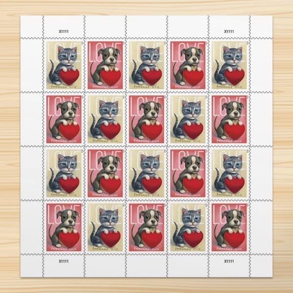 Love puppy 2023, 5 sheet of 20, 100 pcs