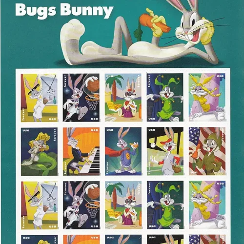 Bugs Bunny 2020, 5 sheet of 20, 100 pcs