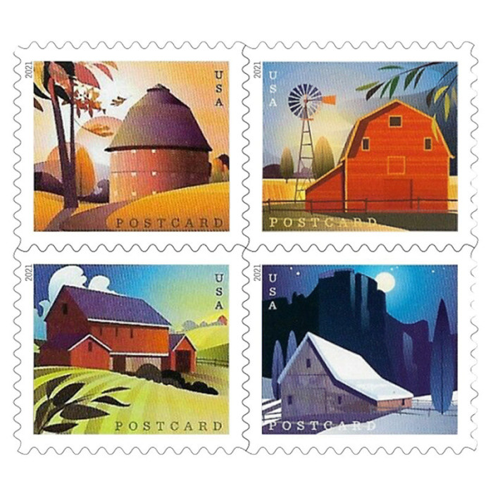 Barn Postcard 2021, Postcard, 5 sheet of 20, 100 pcs