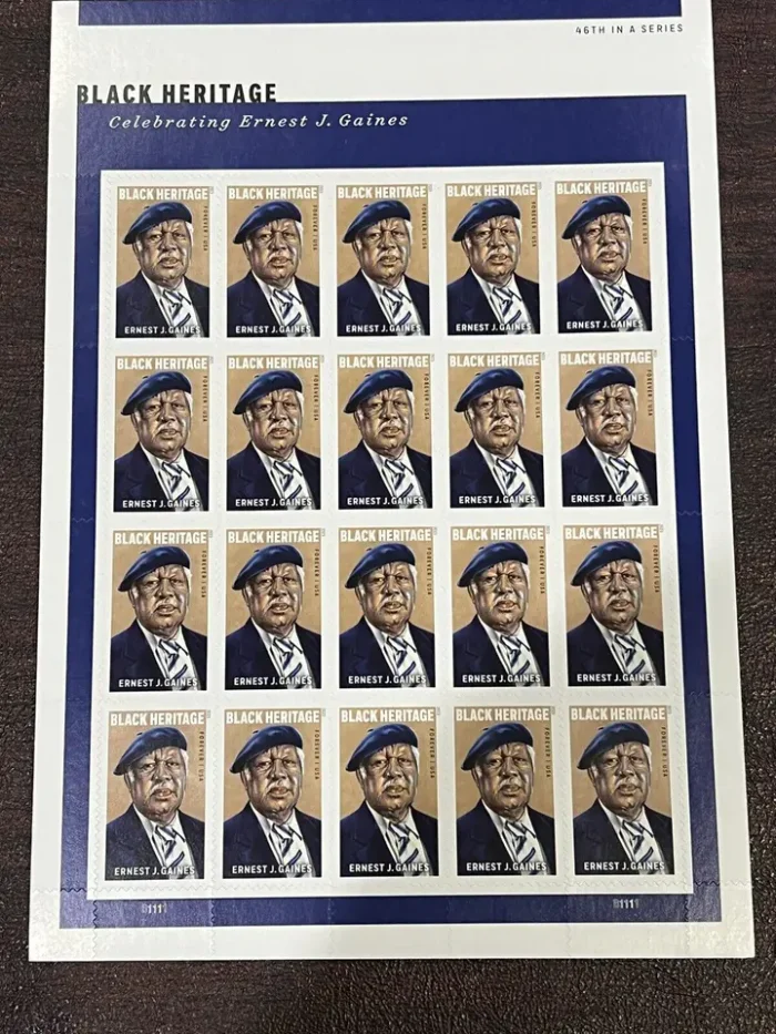 Ernest J. Gaines, 5 sheets of 20, 100 pcs