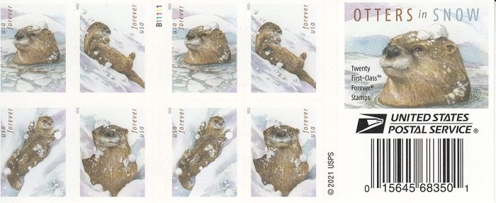 2021 Otters In Snow 5 Booklets 100pcs